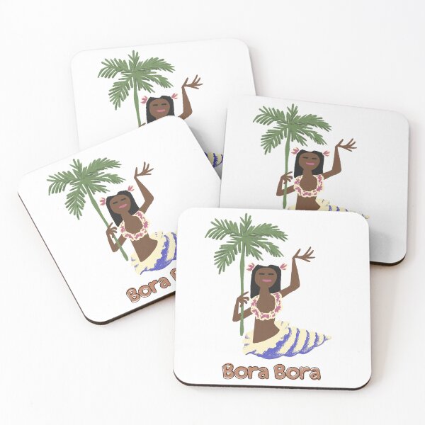 Item preview, Bora Bora Island Girl – Tropical Polynesian Dance Art designed and sold by YogaAriesta.