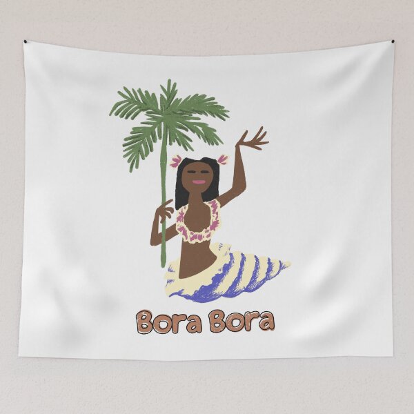 Item preview, Bora Bora Island Girl – Tropical Polynesian Dance Art designed and sold by YogaAriesta.