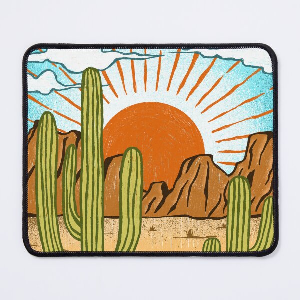 Item preview, Desert sunset retro vintage art designed and sold by pinkyfish1010.