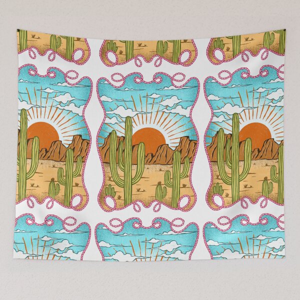 Item preview, Desert sunset retro vintage art designed and sold by pinkyfish1010.