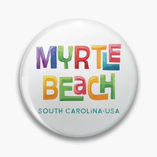 Item preview, Myrtle Beach South Carolina Retro Tropical Typographic Design designed and sold by Futurebeachbum.