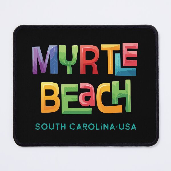 Item preview, Myrtle Beach South Carolina Retro Tropical Typographic Design designed and sold by Futurebeachbum.