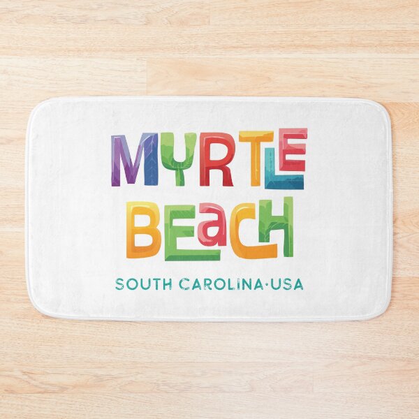 Item preview, Myrtle Beach South Carolina Retro Tropical Typographic Design designed and sold by Futurebeachbum.