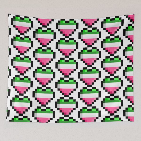 Item preview, Abrosexual Pixel Heart Pride Flag designed and sold by HarveyHandcraftsandDesigns.