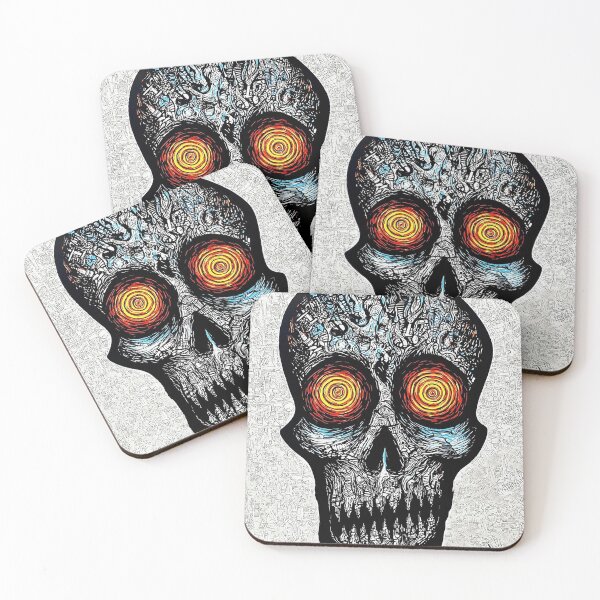 Item preview, Psychedelic Skull with hypnotic eyes- trippy horror art  designed and sold by StewRat.