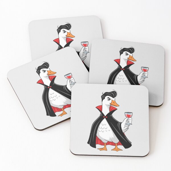 Item preview, goose wearing a Dracula costume  designed and sold by FatBirdie.