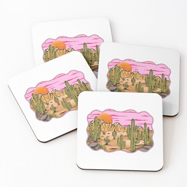 Item preview, Pink sky over desert sunset designed and sold by pinkyfish1010.