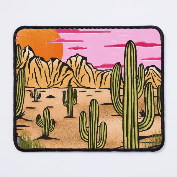 Item preview, Pink sky over desert sunset designed and sold by pinkyfish1010.