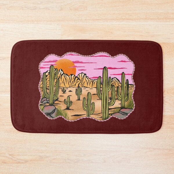 Item preview, Pink sky over desert sunset designed and sold by pinkyfish1010.