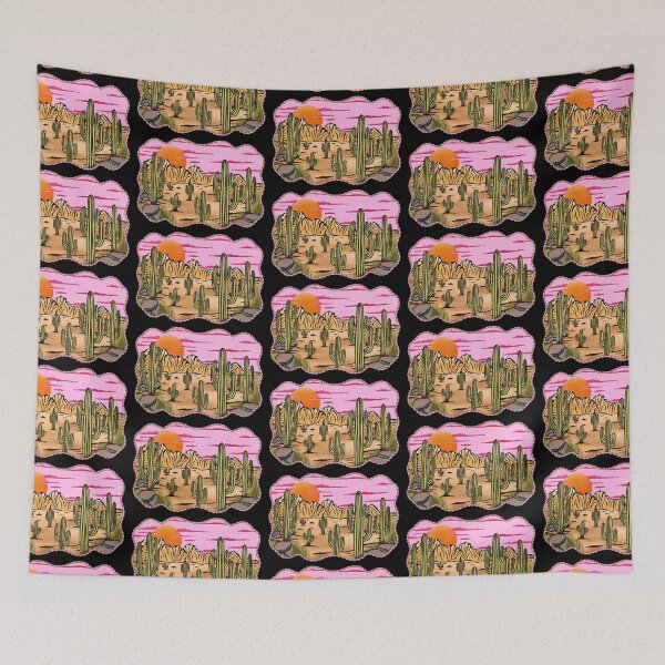 Item preview, Pink sky over desert sunset designed and sold by pinkyfish1010.
