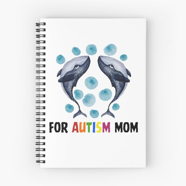 Artikelvorschau, Autismus-Mutter mit zwei Walen – Schwarzes Design zum Thema Autismus-Bewusstsein mit Ozean-Motiven entworfen und verkauft von MKShop91.