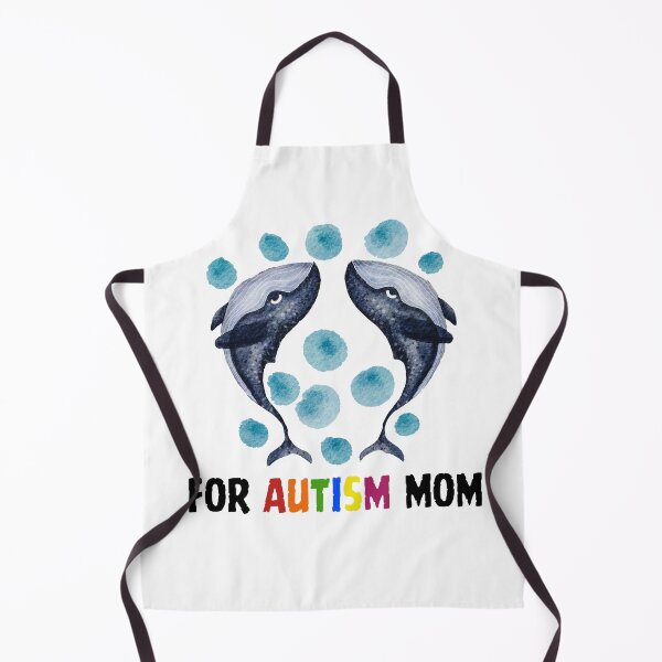 Artikelvorschau, Autismus-Mutter mit zwei Walen – Schwarzes Design zum Thema Autismus-Bewusstsein mit Ozean-Motiven entworfen und verkauft von MKShop91.