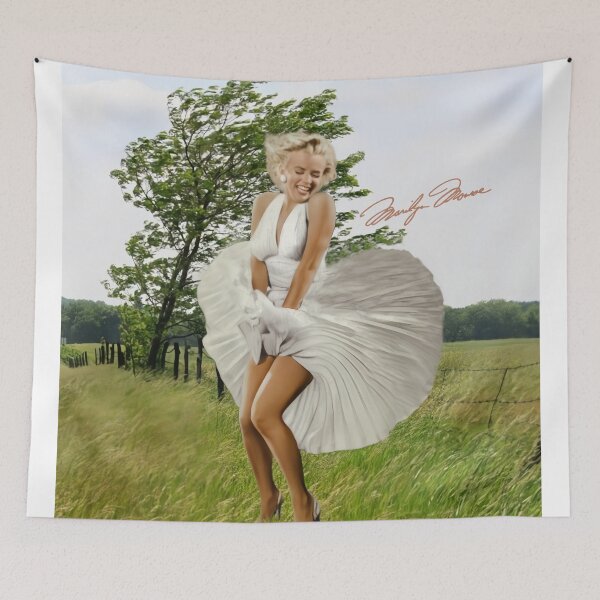 Item preview, Marilyn Monroe in a Windy Field designed and sold by Monroe Store.