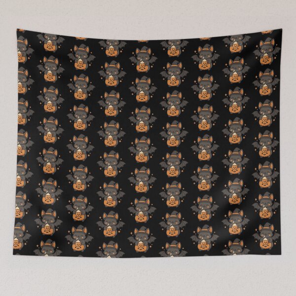 Item preview, Pumpkin Bat Barista – Cute Halloween Bat with Pumpkin Belly & Pumpkin Spice Latte designed and sold by EuropeanPrints.