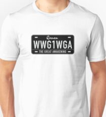 QANON: WWG1WGA - THE GREAT AWAKENING Slim Fit T-Shirt