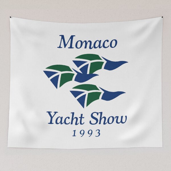 Item preview, Monaco Yacht Show 1993 – Vintage Luxury Sailing Event Design designed and sold by YogaAriesta.