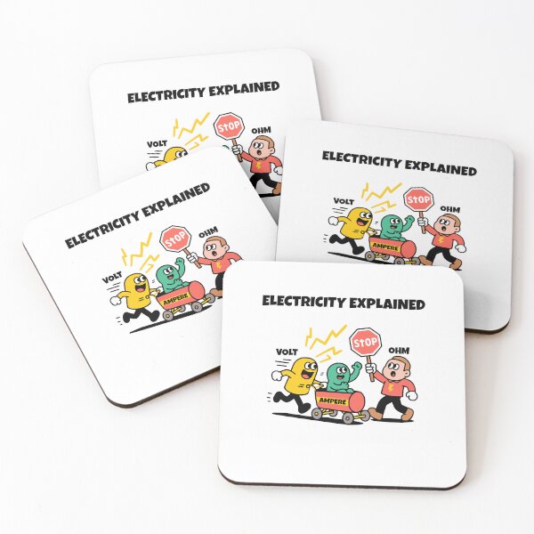 Item preview, ELECTRICITY, Volt, Ampere & Ohm – Cute Cartoon designed and sold by FreshPixelArt.