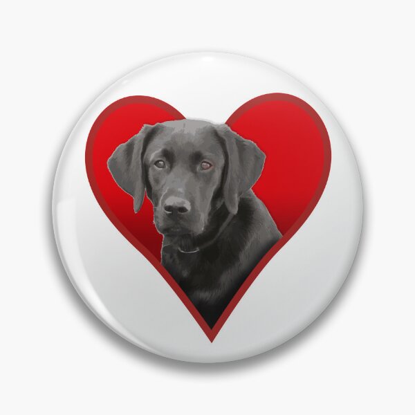 Artikelvorschau, Schwarzer Labrador-Hund-Liebes-Herz entworfen und verkauft von GeeThang.