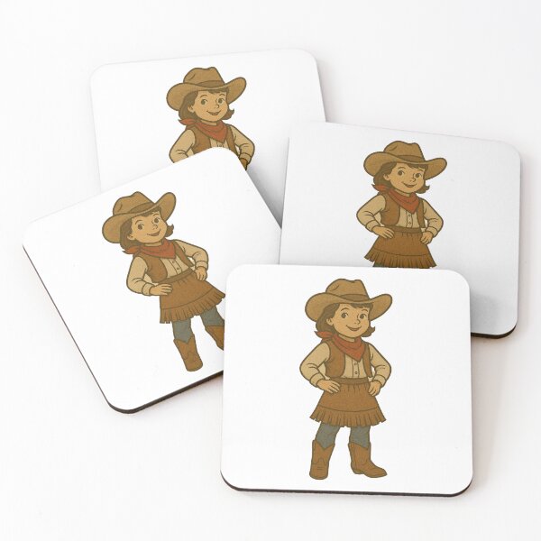 Item preview, Cartoon Illustration of a Young Cowgirl designed and sold by Rue Market.
