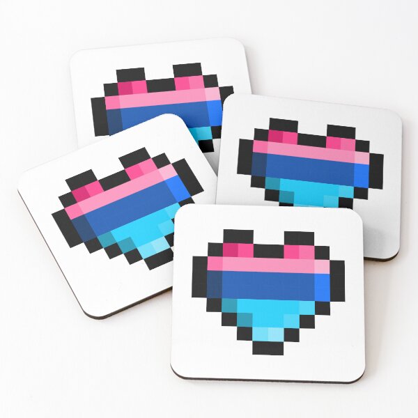 Item preview, Omnisexual Pixel Heart Pride Flag designed and sold by HarveyHandcraftsandDesigns.
