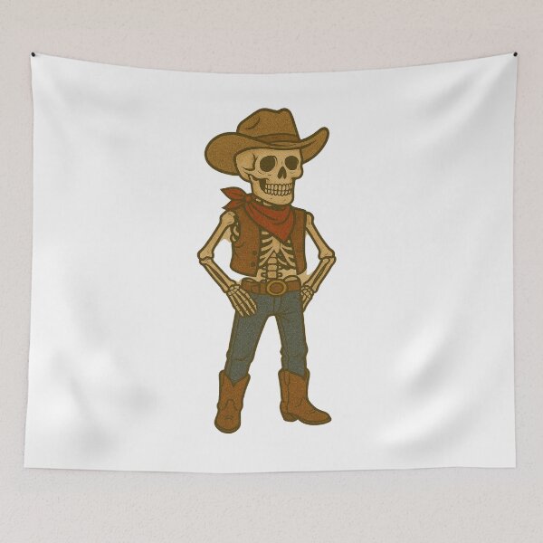 Item preview, Cowboy Skeleton Illustration with Hat designed and sold by Rue Design Company.