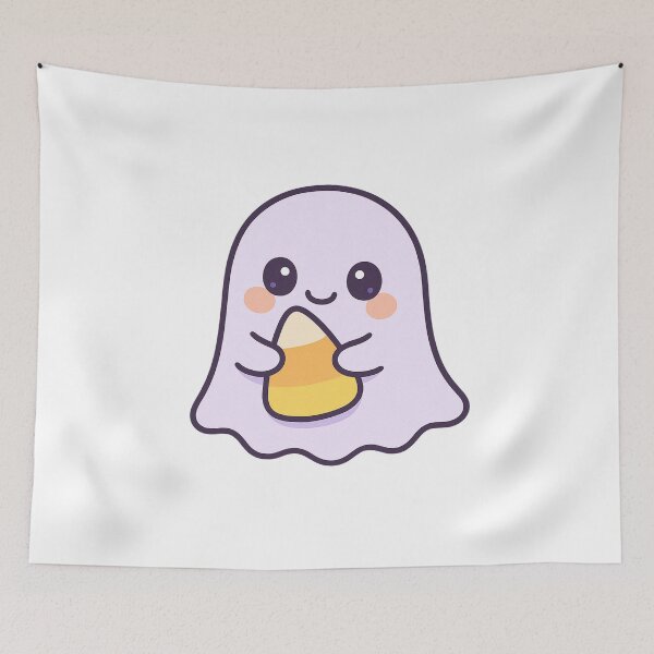 Item preview, Friendly Ghost Holding Candy Corn T-Shirt - Cute Halloween Design designed and sold by PrintCreations9.
