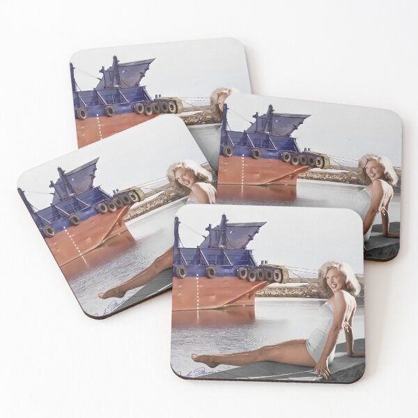 Item preview, Marilyn Monroe by the Water with a Passing Ship designed and sold by Monroe Store.
