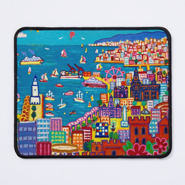 Item preview, Malaga Harbour Painting designed and sold by Traveldrawings.