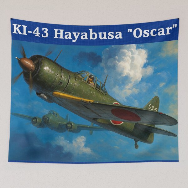 Item preview, WW2 Japanese Aircraft Ki-43 Hayabusa Fighter WWII Plane Aviation designed and sold by Blok45.