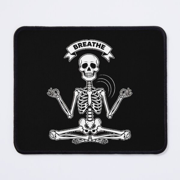 Item preview, Meditating Skeleton - Breathe designed and sold by Linework Studio.