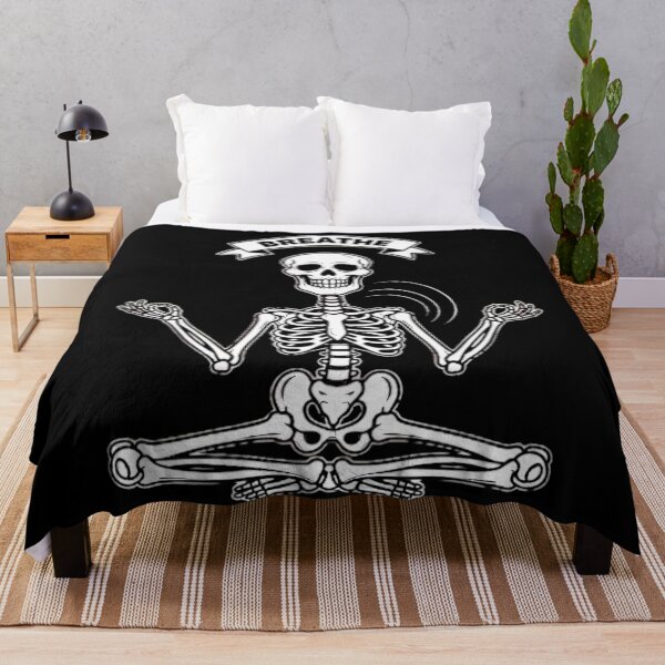 Item preview, Meditating Skeleton - Breathe designed and sold by Linework Studio.