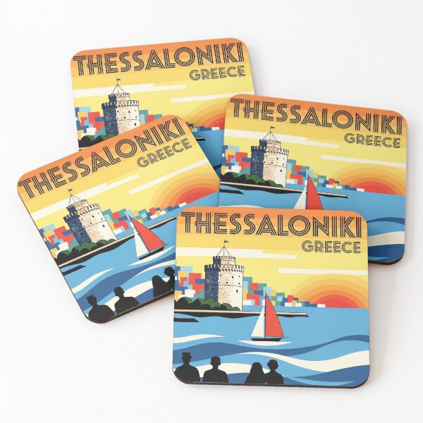 Item preview, 159 Thessaloniki, Greece Poster Design designed and sold by Alexis Art Collection.
