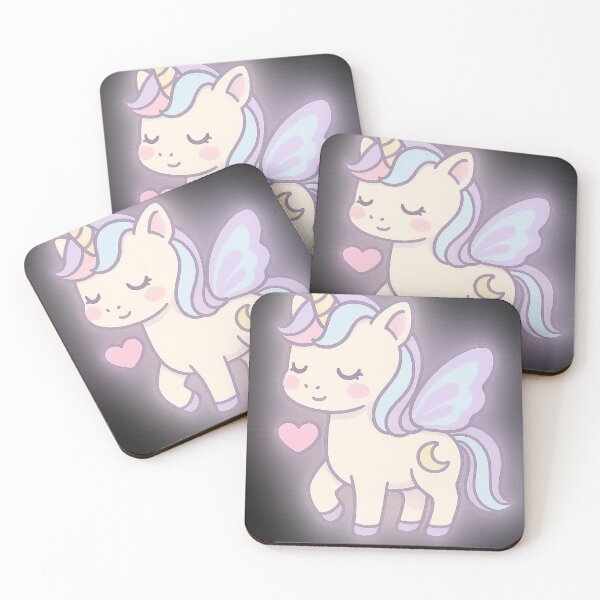 Item preview, Cute Pastel Unicorn with Wings and Heart designed and sold by Tami0673.