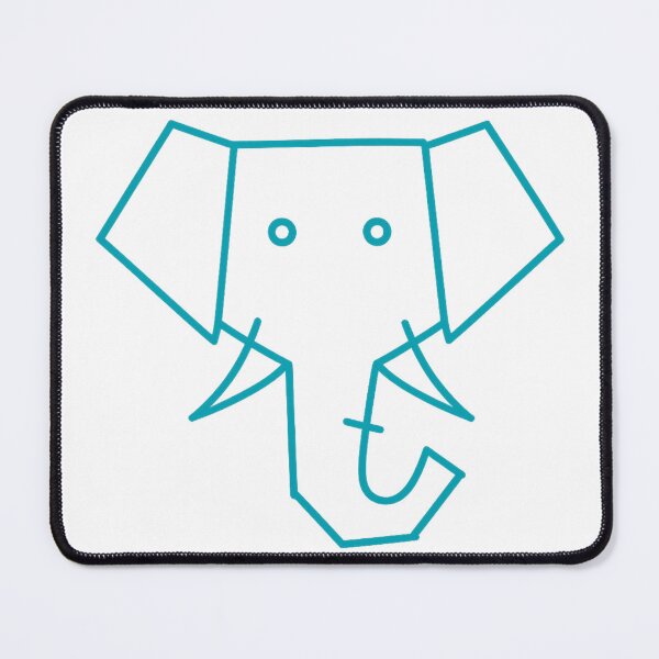 Artikelvorschau, Minimalistischer geometrischer Elefantenkopf – Goofy Line Art in Blaugrün entworfen und verkauft von MIGAN_OFFICIAL.