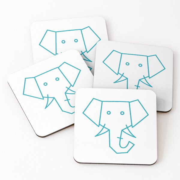 Item preview, Minimal Geometric Elephant Head – Goofy Line Art in Teal designed and sold by MIGAN_OFFICIAL.
