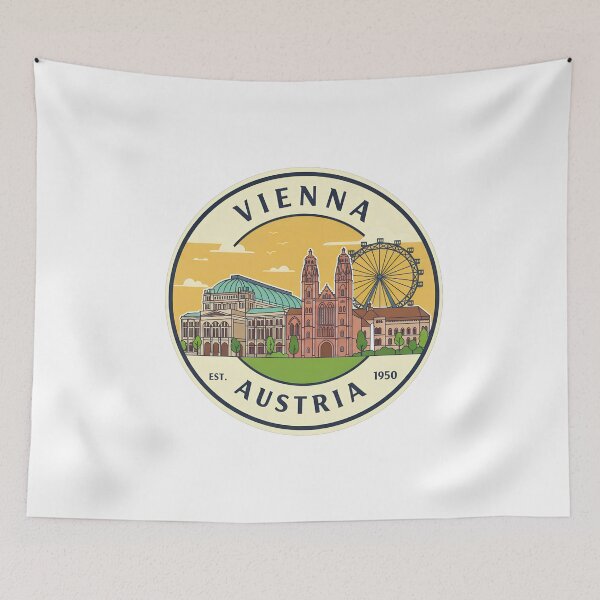 Item preview, Vienna Austria Travel Retro Emblem - Vintage Style Souvenir Design designed and sold by Timegraf.