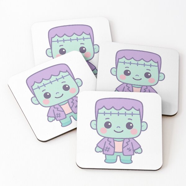 Item preview, Pastel Frankenstein with Blushing Cheeks and Stitched Clothes T-Shirt - Cute Halloween Design designed and sold by PrintCreations9.