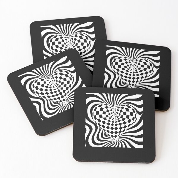 Item preview, 3D Heart Black White – Modern Love Design designed and sold by FreshPixelArt.