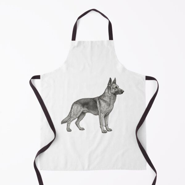 Item preview, Major – German Shepherd Full-Body Side Profile Pencil Sketch designed and sold by BarkAndWear.
