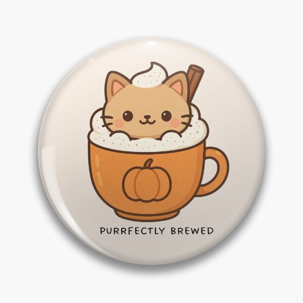 Artikelvorschau, Pumpkin Spice Latte Kitty – Kawaii Herbstkatze entworfen und verkauft von Queen Kaffeine.