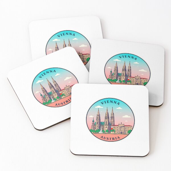 Artikelvorschau, Vienna Austria Travel Retro Emblem - Vintage Style Souvenir Design entworfen und verkauft von Timegraf.