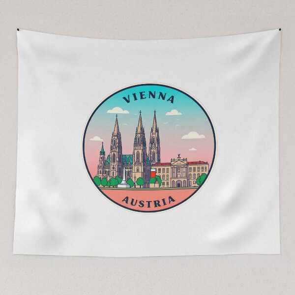 Item preview, Vienna Austria Travel Retro Emblem - Vintage Style Souvenir Design designed and sold by Timegraf.