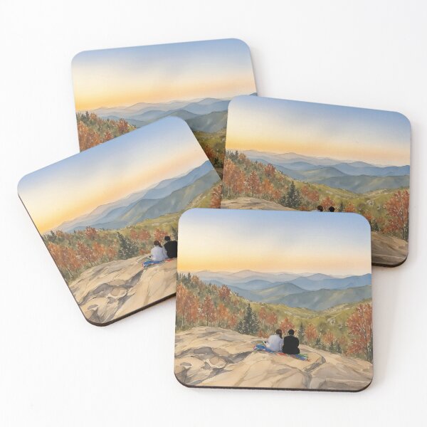 Item preview, Preachers Rock Georgia Autumn Fall Watercolor designed and sold by Magnolia Valley Art.