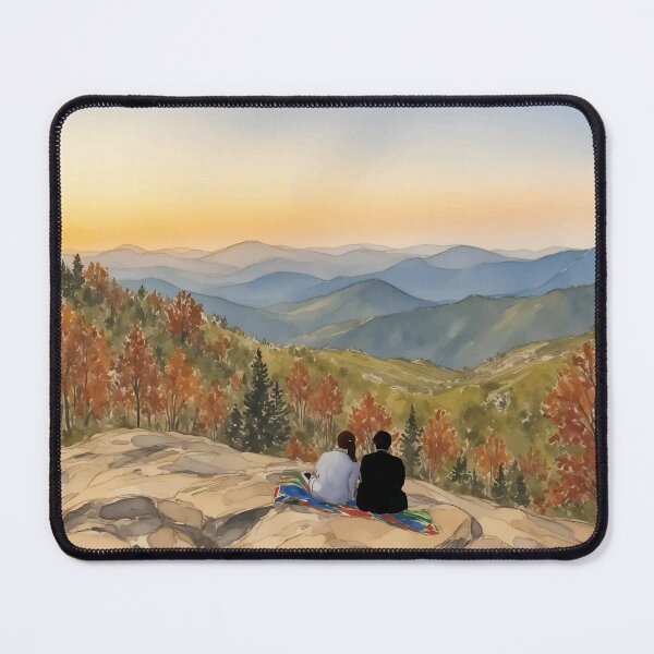 Item preview, Preachers Rock Georgia Autumn Fall Watercolor designed and sold by Magnolia Valley Art.