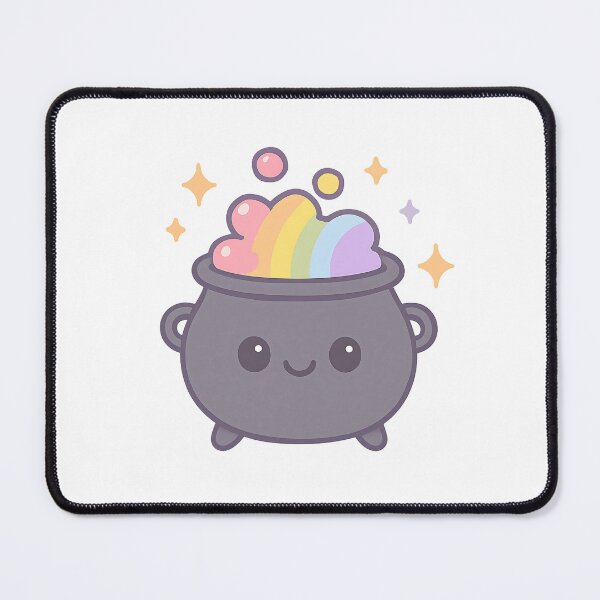 Item preview, Smiling Cauldron Bubbling with Rainbow Potion and Sparkles T-Shirt - Magical Halloween Design designed and sold by PrintCreations9.