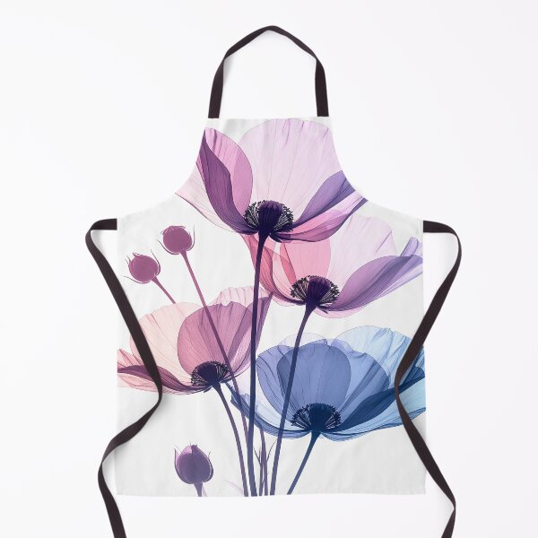 Item preview, Poppy flowers X-ray style soft purple tones designed and sold by LiskoDesign.