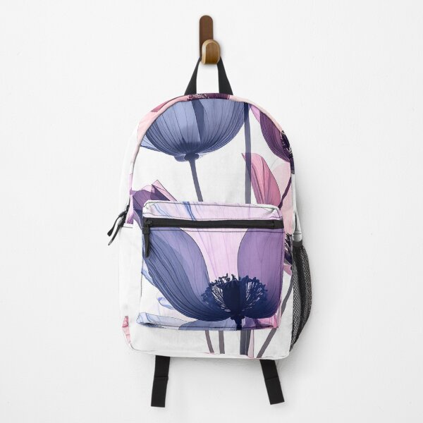 Item preview, Poppy flowers X-ray style soft purple tones translucent designed and sold by LiskoDesign.