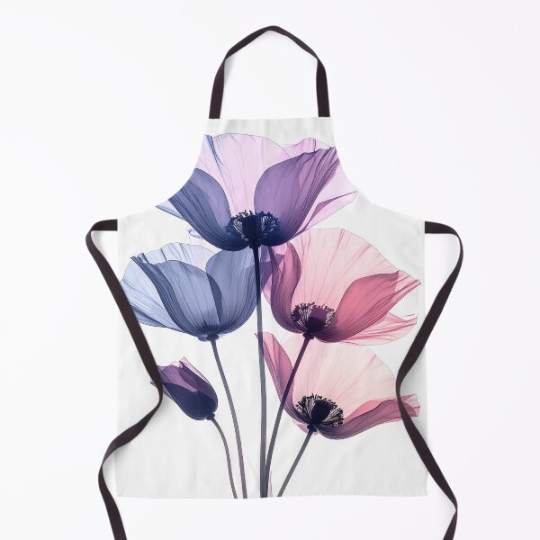 Item preview, Poppy flowers X-ray style soft purple tones translucent designed and sold by LiskoDesign.