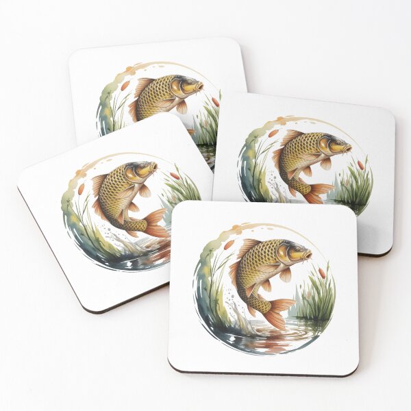 Item preview, Golden Koi Carp – Jumping in Muddy Waters designed and sold by FusiTink.