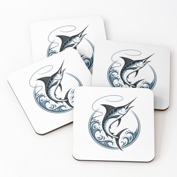 Item preview, Blue Marlin Power – Blue Marlin Jumping Between Waves designed and sold by FusiTink.